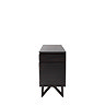 side on cut out of black sideboard with 3 doors and 2 drawers