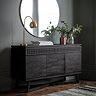 image of 3 door 2 drawer sideboard with frieze inlay on drawers