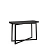 cut out image of console table in black with frieze on the outside