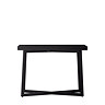 front on cut out image of warm brown console table