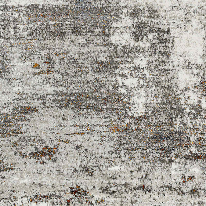close up image of charcoal grey rug, focus on texture and colour