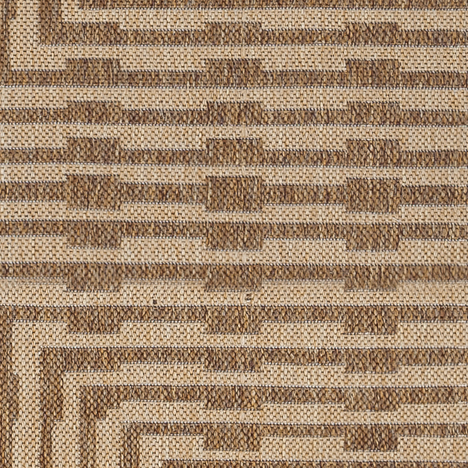 close up on jute effect rug with abstract pattern