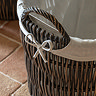Sara set of 2 linen lined baskets
