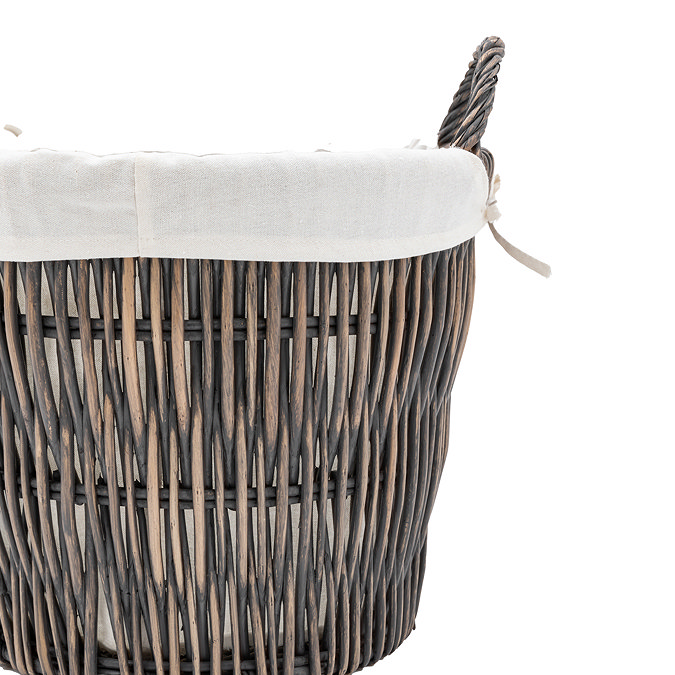 Sara set of 2 linen lined baskets