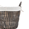 Sara set of 2 linen lined baskets