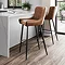 Savoy Faux Leather Bar Stool - Brown main image