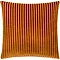front image of brick orange cushion with vertical stripe detail, cut out on white background