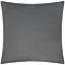 back image of charcoal grey square cushion with plain velvet reverse