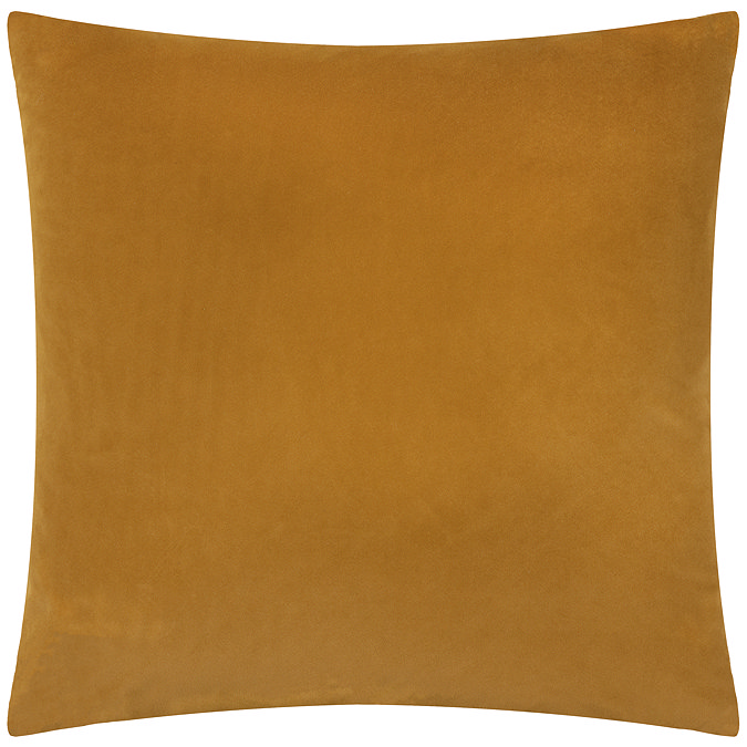 back image of yellow gold square cushion with plain velvet reverse