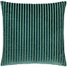front image of teal green cushion with vertical stripe, cut out on white background