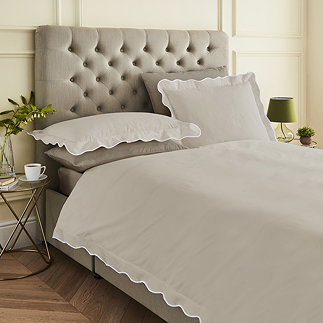 Scallop Edge Duvet Cover Set - Natural main image