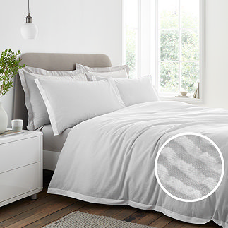 Seersucker Woven Grey close up image