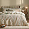 Selby Waffle Duvet Cover Set Bay Green and Natural