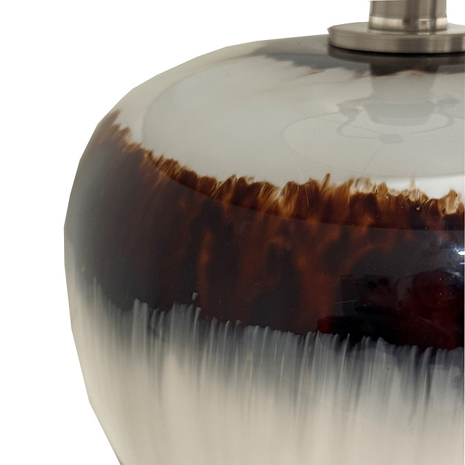 Sepia Shadow Squat Table lamp in brown close up image