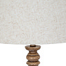 close up on grain and natural colour of floor lamp's edged linen shade
