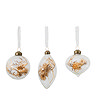 baubles with glass with gold