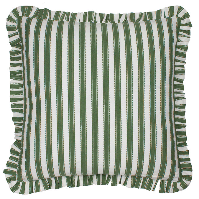 Sessile Leaf green feather cushion reverse image