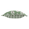 Sessile Leaf green feather cushion side on image