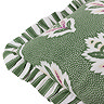Sessile Leaf green feather cushion close up image