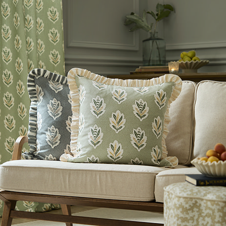 Sessile Leaf Sage Feather Cushion image on a chair