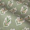 Sessile Leaf Sage Green Pencil Pleat Curtains texture close up image