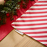 Close up Detail of Red & White Striped Placemat