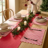 Red & White Striped Placemats on Table Setting

