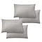 4 pillows in grey pillowcases, image cut out on white background