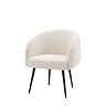 cut out image of faux sheepskin accent chair with black metal legs