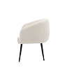 side on cut out image of faux sheepskin tub accent chair with black legs