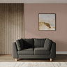 lifestyle image of medium chunky moleskin sofa with light beech feet