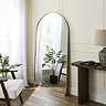 Sicily Metal Arched Floor Mirror - Gold main image