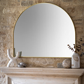Sicily Metal Arched Wall Mirror - Gold main image