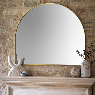 Sicily Metal Arched Wall Mirror - Gold main image