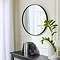 Sicily Metal Round Wall Mirror - Black main image