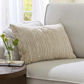 Sienna Belgian Velvet Feather Cushion - Cream main image