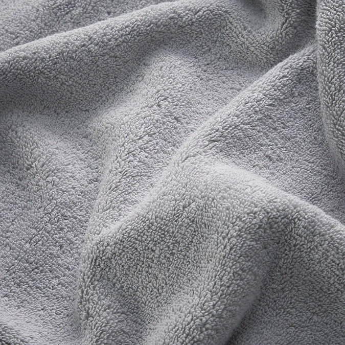 close up on texture of light grey towel