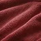 close up on texture and colour of rouge towel
