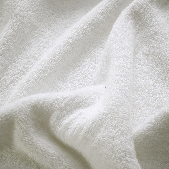 close up on colour and texture of white towel