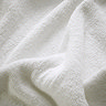close up on colour and texture of white towel