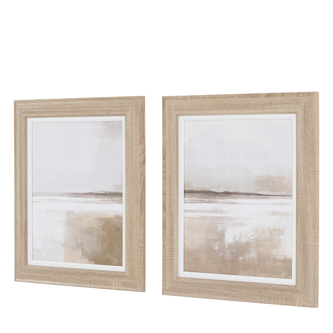 Silent sands framed canvas set of 2