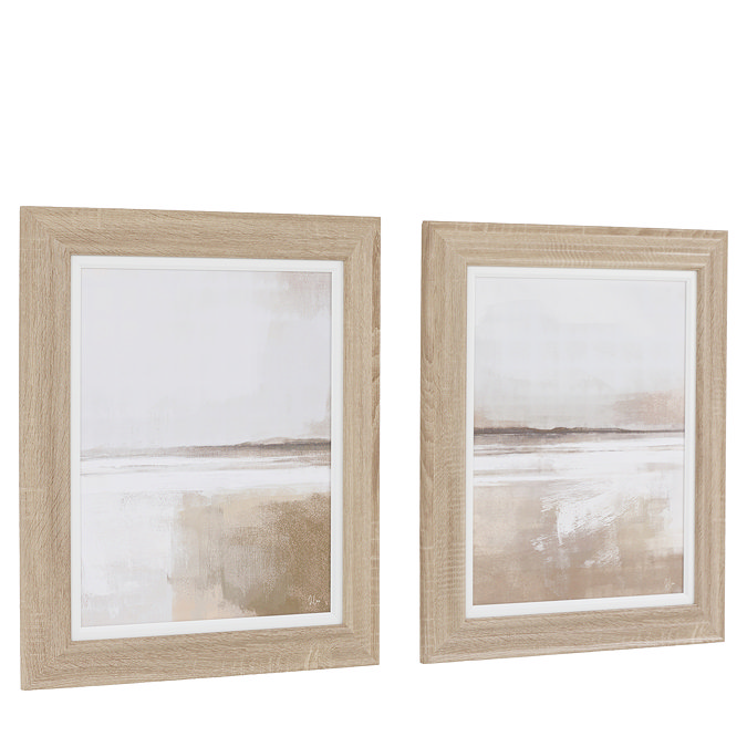 Silent sands framed canvas set of 2