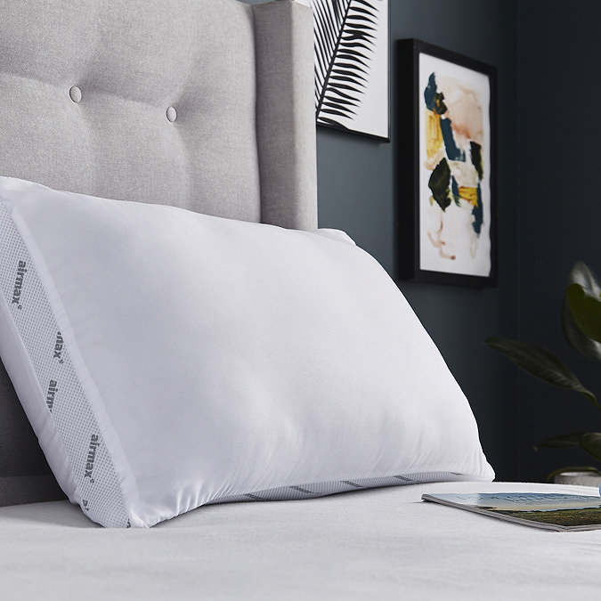 Airmax super support pillow pair on bed image 2