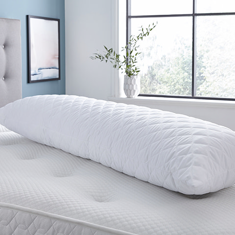 Silentnight Body Support Pillow on bed image 2