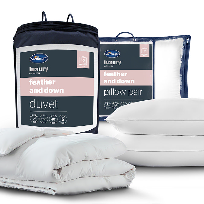 Feather and down bundle on bed image 7