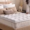 10cm deep white mattress topper on top of a mattress with person just out of frame brushing the top
