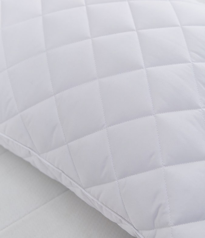 Quilted Duck Feather Pillow Close up image 2