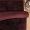 Ribbed faux fur Berry Duvet Set close up on bed image 4