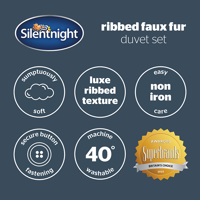 Ribbed faux fur Berry Duvet Set information image 5