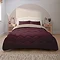Coverless Duvet in berry and natural on bed image 1